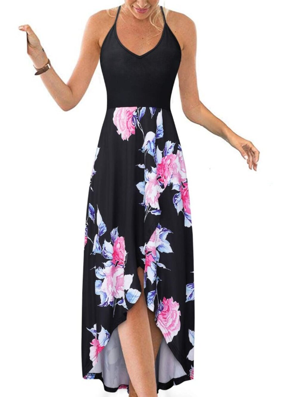 ๐ Summer Dress Women Trendy V Neck Sleeveless Casual Sundresses Beach Vacation - Picture 5 of 5